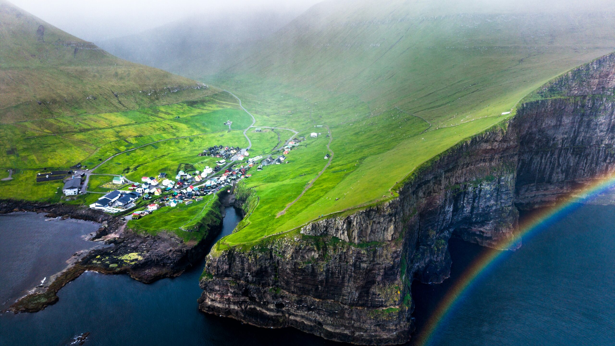Paisaje memorable en las Islas Feroe