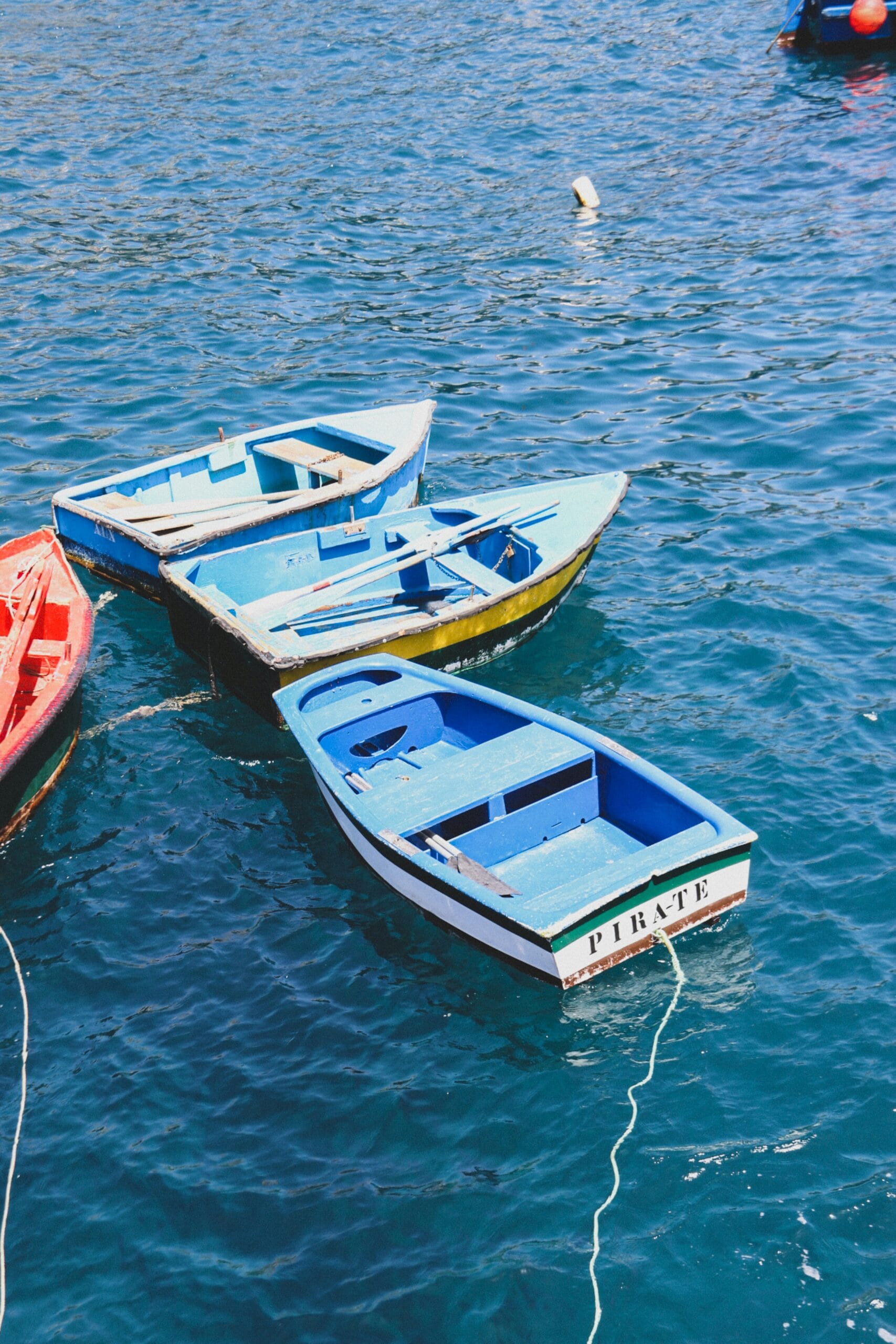 Boats on the Atlantic coast of Madeira
