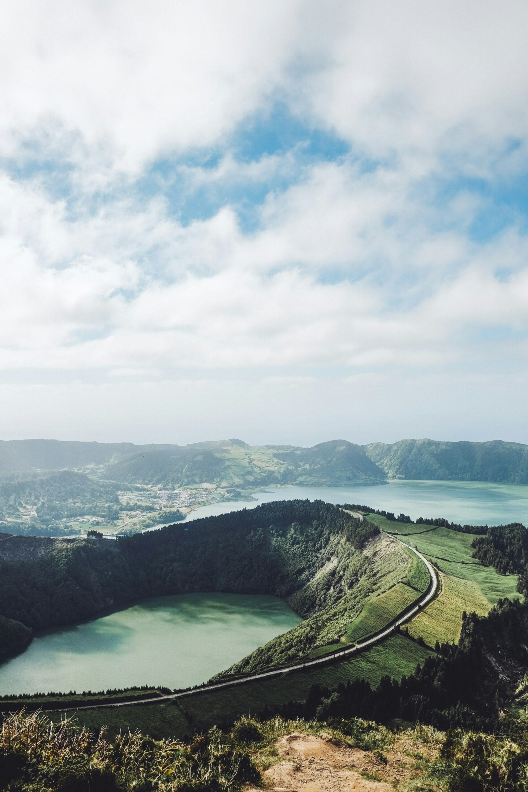 Green island scenery in the Azores