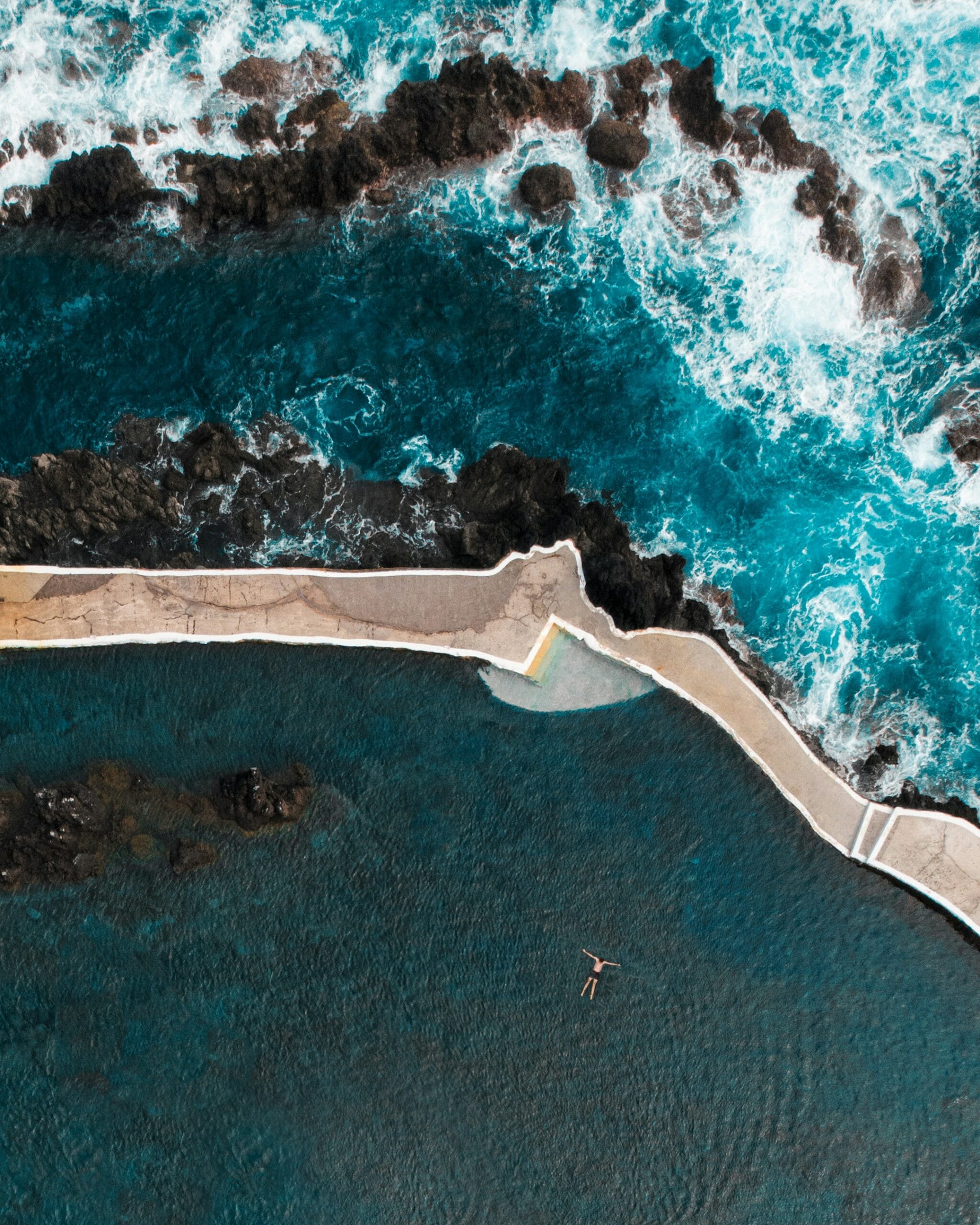Natural volcanic pools on the coast of Madeira